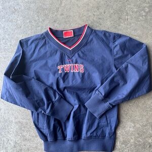 Nike Navy and Red Twins Nike pullover jacket
